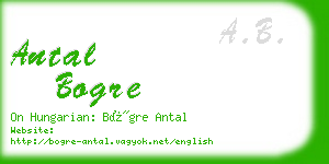 antal bogre business card